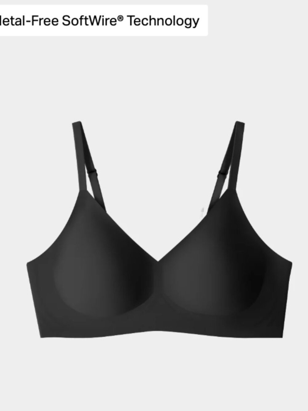 EBY Relief Bra Black Seamless Wireless Molded Adjustable Stretch Size MD - Picture 4 of 6